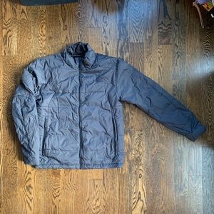the north face grey bubble puffer jacket